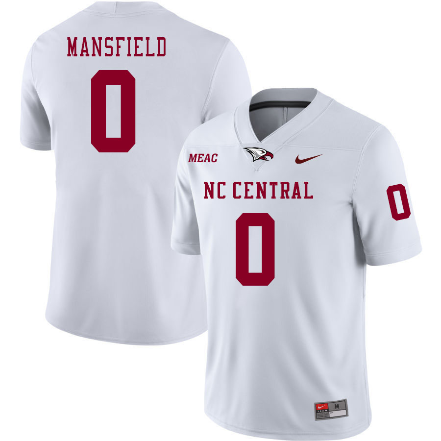 Men-Youth #0 Quantez Mansfield North Carolina Central Eagles 2023 College Football Jerseys Stitched-